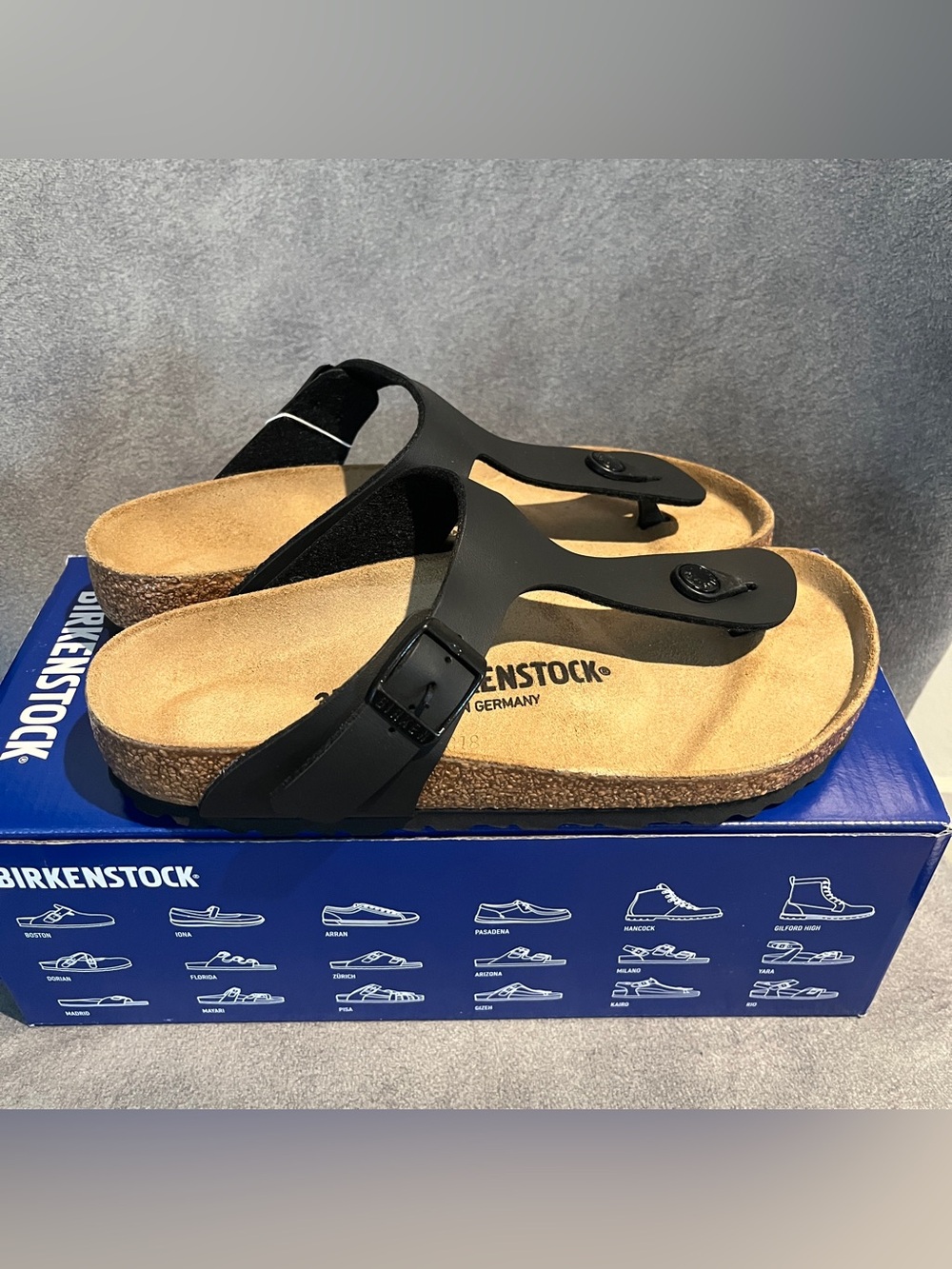 Birkenstock Women’s Gizeh Sandals Black Size 37 EU 6 US - Picture 4 of 13